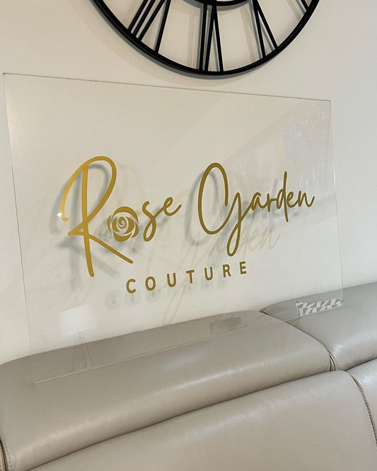 Acrylic business sign